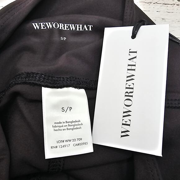 Revolve WeWoreWhat Womans size S Lace-Up Biker Shorts in Black 6" Inseam NEW - Picture 6 of 8